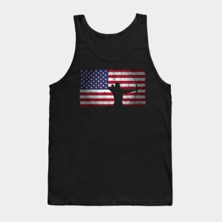 Archery US Flag Proud American Archer Bow Gift Tank Top